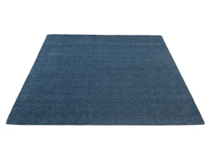 Steel Blue Modern Solid 8X8 Gabbeh Oriental Square Rug