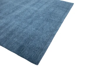 Steel Blue Modern Solid 8X8 Gabbeh Oriental Square Rug