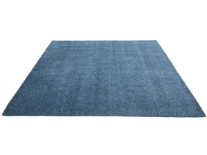 Steel Blue Modern Solid 8X8 Gabbeh Oriental Square Rug