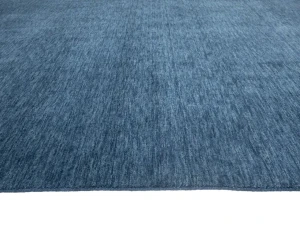 Steel Blue Modern Solid 8X8 Gabbeh Oriental Square Rug