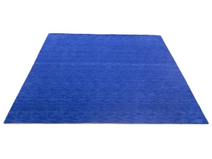 Solid Royal Blue Modern 8X8 Gabbeh Oriental Square Rug
