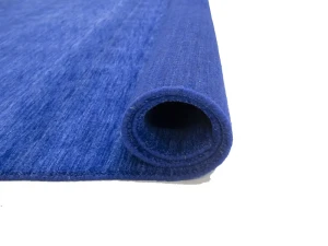 Solid Royal Blue Modern 8X8 Gabbeh Oriental Square Rug