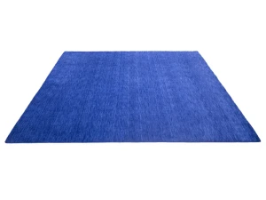Solid Royal Blue Modern 8X8 Gabbeh Oriental Square Rug