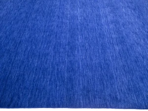Solid Royal Blue Modern 8X8 Gabbeh Oriental Square Rug