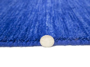 Solid Royal Blue Modern 8X8 Gabbeh Oriental Square Rug