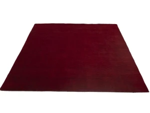 Maroon Red Modern Solid 8X8 Gabbeh Oriental Square Rug