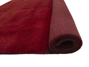 Maroon Red Modern Solid 8X8 Gabbeh Oriental Square Rug