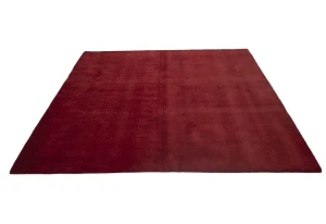 Maroon Red Modern Solid 8X8 Gabbeh Oriental Square Rug