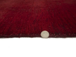 Maroon Red Modern Solid 8X8 Gabbeh Oriental Square Rug