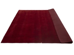 Maroon Red Modern Solid 8X8 Gabbeh Oriental Square Rug