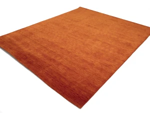 Orange Red Modern Solid 8X10 Gabbeh Oriental Rug