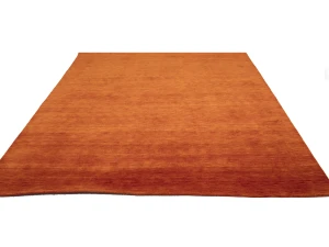 Orange Red Modern Solid 8X10 Gabbeh Oriental Rug