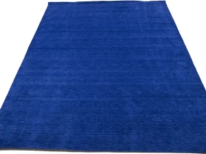 Solid Royal Blue Modern 9X12 Gabbeh Oriental Rug