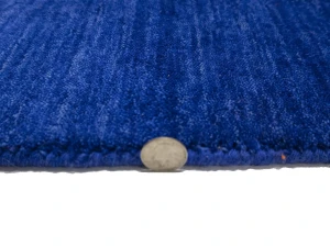Solid Royal Blue Modern 9X12 Gabbeh Oriental Rug