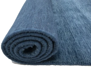 Steel Blue Modern Solid 9X12 Gabbeh Oriental Rug