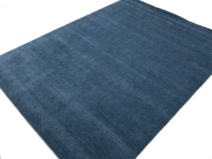 Steel Blue Modern Solid 9X12 Gabbeh Oriental Rug