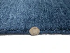 Steel Blue Modern Solid 9X12 Gabbeh Oriental Rug