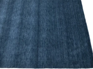 Steel Blue Modern Solid 9X12 Gabbeh Oriental Rug