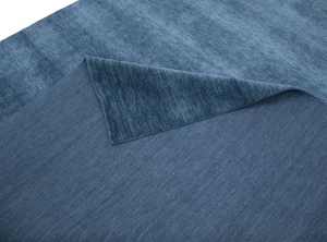 Steel Blue Modern Solid 9X12 Gabbeh Oriental Rug