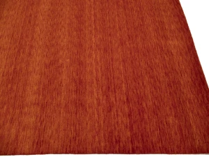 Orange Red Modern Solid 9X12 Gabbeh Oriental Rug