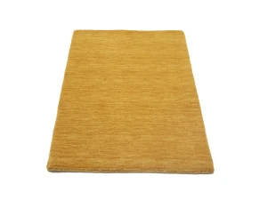Golden Peach Solid Gabbeh Modern Rug in All Size