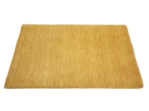 Golden Peach Solid Gabbeh Modern Rug in All Size