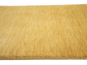 Golden Peach Solid Gabbeh Modern Rug in All Size