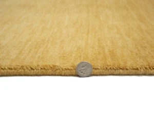 Golden Peach Solid Gabbeh Modern Rug in All Size