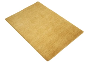 Golden Peach Solid Gabbeh Modern Rug in All Size