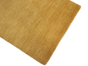 Golden Peach Solid Gabbeh Modern Rug in All Size