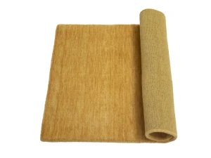 Golden Peach Solid Gabbeh Modern Rug in All Size