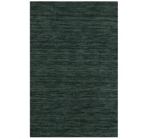 Dark Green Solid Gabbeh Modern Rug in All Size
