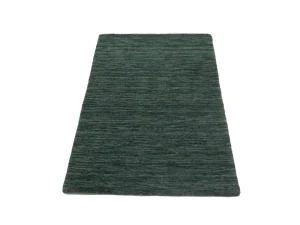 Dark Green Solid Gabbeh Modern Rug in All Size