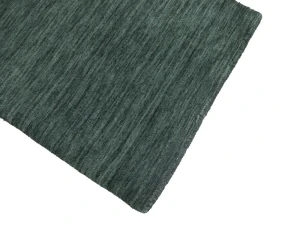 Dark Green Solid Gabbeh Modern Rug in All Size