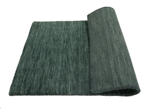 Dark Green Solid Gabbeh Modern Rug in All Size