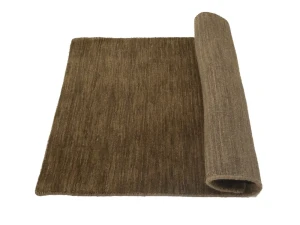 Brown Solid Gabbeh Modern Rug in All Size