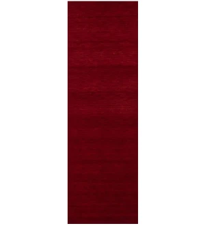 Red Modern Solid 3X8 Gabbeh Oriental Runner Rug
