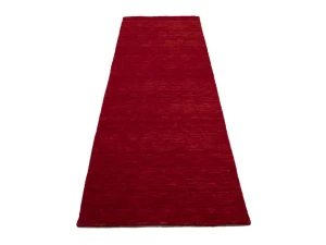 Red Modern Solid 3X8 Gabbeh Oriental Runner Rug