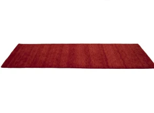 Red Modern Solid 3X8 Gabbeh Oriental Runner Rug