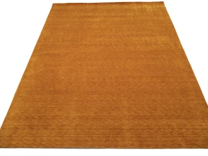 Orange Modern Solid 9X12 Gabbeh Oriental Rug
