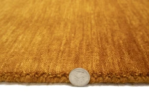 Orange Modern Solid 9X12 Gabbeh Oriental Rug