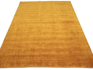 Orange Modern Solid 9X12 Gabbeh Oriental Rug