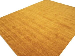Orange Modern Solid 9X12 Gabbeh Oriental Rug