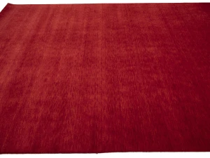 Red Modern Solid 9X12 Gabbeh Oriental Rug