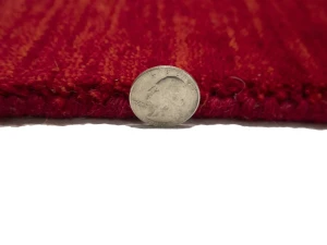 Red Modern Solid 9X12 Gabbeh Oriental Rug
