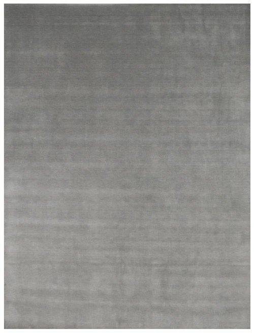 Gray Modern Solid 9X12 Gabbeh Oriental Rug