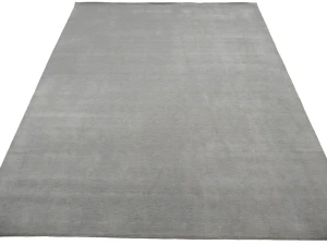 Gray Modern Solid 9X12 Gabbeh Oriental Rug