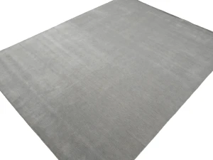 Gray Modern Solid 9X12 Gabbeh Oriental Rug
