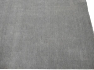 Gray Modern Solid 9X12 Gabbeh Oriental Rug