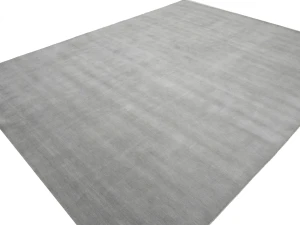 Gray Modern Solid 9X12 Gabbeh Oriental Rug